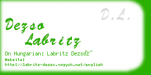 dezso labritz business card